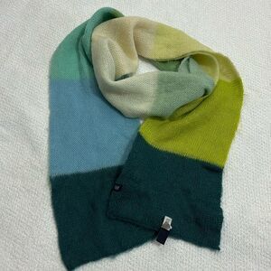 Gap Women Multi Color Block Mohaire Nylon Blend Scarf